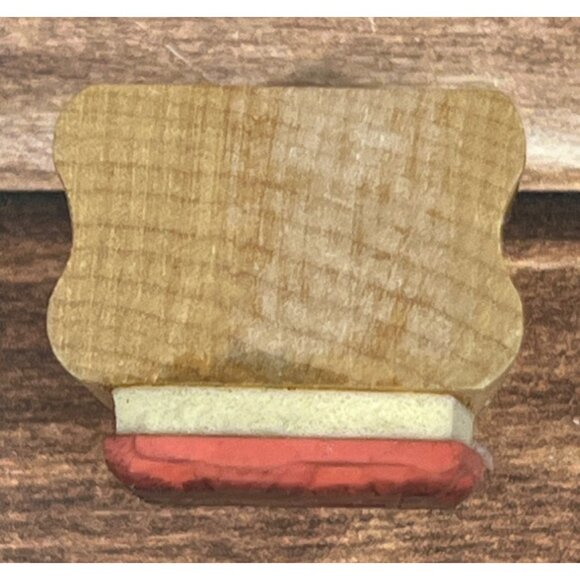 RARE JRL DESIGN DOTS B380 LOCOMOTIVE TRAIN MINI WOOD MOUNTED RUBBER STAMP - Picture 5 of 5